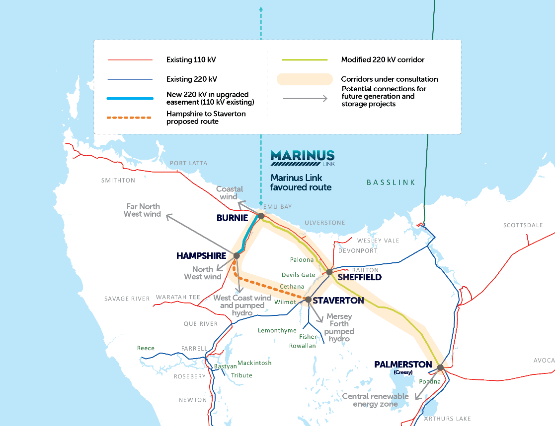 Marnius link favoured route